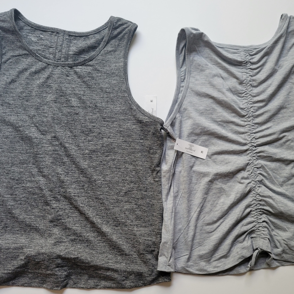 Activ 8 Women Performance Scrunch Tank Top Heather M